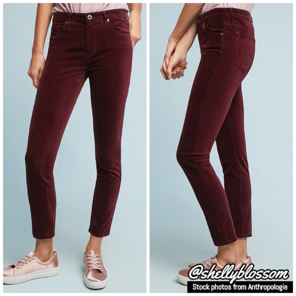Anthropologie Denim - NWT AG The Stevie Mid-Rise Skinny Velvet Jeans 27